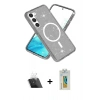 MARSİLYAN™- Galaxy S23 Kılıf Nova Asil Prime - Şeffaf Polymer Nano Ekran Koruyucu + Kamera Lens Koruma Cam - SF