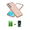 MARSİLYAN™- Galaxy S23 Kılıf Nova Asil Prime - Siyah 360 Mat Full Body Arka Koruyucu + Raze Metal Kamera Lens - SI