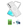 MARSİLYAN™- Galaxy S23 Kılıf Nova Asil Prime - Siyah 3D Antistatik Seramik Nano Ekran Koruyucu + Raze Metal Kamera Lens - SI
