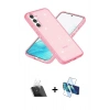 MARSİLYAN™- Galaxy S23 Kılıf Nova Asil Prime - Siyah 3D Antistatik Seramik Nano Ekran Koruyucu + Kamera Lens Koruma Cam - SF
