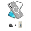 MARSİLYAN™- Galaxy S23 Kılıf Nova Asil Prime - Siyah 6D Mat Seramik Hayalet Nano Ekran Koruyucu + Kamera Lens Koruma Cam - SF