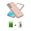 MARSİLYAN™- Galaxy S23 Kılıf Nova Asil Prime - Siyah 6D Mat Seramik Hayalet Nano Ekran Koruyucu + Raze Metal Kamera Lens - SH