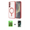 MARSİLYAN™- Galaxy S23 Kılıf Nova Işık Özel Seri - Siyah 360 Mat Full Body Arka Koruyucu + Raze Metal Kamera Lens - MR