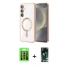 MARSİLYAN™- Galaxy S23 Kılıf Nova Işık Özel Seri - Siyah 360 Mat Full Body Arka Koruyucu + Raze Metal Kamera Lens - MR