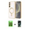 MARSİLYAN™- Galaxy S23 Kılıf Nova Işık Özel Seri - Siyah 360 Mat Full Body Arka Koruyucu + Raze Metal Kamera Lens - MR