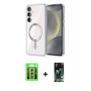 MARSİLYAN™- Galaxy S23 Kılıf Nova Işık Özel Seri - Siyah 360 Mat Full Body Arka Koruyucu + Raze Metal Kamera Lens - GS