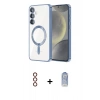 MARSİLYAN™- Galaxy S23 Kılıf Nova Işık Özel Seri - Siyah Joko Magic 5D Cam + Metal Kamera Lens - KI