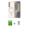 MARSİLYAN™- Galaxy S23 Kılıf Nova Işık Özel Seri - Siyah Joko Magic 5D Cam + Raze Metal Kamera Lens - GS