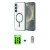 MARSİLYAN™- Galaxy S23 Kılıf Nova Işık Özel Seri - Siyah Joko Magic 5D Cam + Raze Metal Kamera Lens - SI