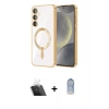 MARSİLYAN™- Galaxy S23 Kılıf Nova Işık Özel Seri - Siyah Joko Magic 5D Cam + Şeffaf Kamera Lens Koruma Cam