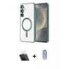MARSİLYAN™- Galaxy S23 Kılıf Nova Işık Özel Seri - Siyah Joko Magic 5D Cam + Şeffaf Kamera Lens Koruma Cam