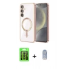 MARSİLYAN™- Galaxy S23 Kılıf Nova Işık Özel Seri - Siyah Joko Magic 5D Cam + Raze Metal Kamera Lens - SH