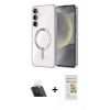 MARSİLYAN™- Galaxy S23 Kılıf Nova Işık Özel Seri - Siyah Mat Seramik Nano Ekran Koruyucu + Şeffaf Kamera Lens Koruma Cam