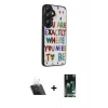 MARSİLYAN™- Galaxy S23 Kılıf Odak Klasik Serisi - Siyah 360 Mat Full Body Arka Koruyucu + Kamera Lens Koruma Cam - SF