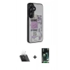 MARSİLYAN™- Galaxy S23 Kılıf Odak Klasik Serisi - Siyah 360 Mat Full Body Arka Koruyucu + Kamera Lens Koruma Cam - SF
