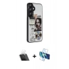 MARSİLYAN™- Galaxy S23 Kılıf Odak Klasik Serisi - Siyah 3D Antistatik Seramik Nano Ekran Koruyucu + Kamera Lens Koruma Cam - SF