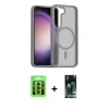 MARSİLYAN™- Galaxy S23 Kılıf Siluet Minimal Prime - Şeffaf 360 Full Body Arka Koruyucu + Raze Metal Kamera Lens - MR