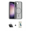 MARSİLYAN™- Galaxy S23 Kılıf Siluet Minimal Prime - Şeffaf Pasifik Cam Ekran Koruyucu + Kamera Lens Koruma Cam - SF