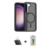MARSİLYAN™- Galaxy S23 Kılıf Siluet Minimal Prime - Şeffaf Polymer Nano Ekran Koruyucu + Kamera Lens Koruma Cam - SF