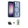 MARSİLYAN™- Galaxy S23 Kılıf Siluet Minimal Prime - Şeffaf Polymer Nano Ekran Koruyucu + Kamera Lens Koruma Cam - SF