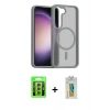 MARSİLYAN™- Galaxy S23 Kılıf Siluet Minimal Prime - Şeffaf Polymer Nano Ekran Koruyucu + Raze Metal Kamera Lens - SI