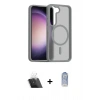 MARSİLYAN™- Galaxy S23 Kılıf Siluet Minimal Prime - Siyah Joko Magic 5D Cam + Kamera Lens Koruma Cam - SF