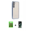 MARSİLYAN™- Galaxy S23 Kılıf Vadi Minimal - Şeffaf 360 Full Body Arka Koruyucu + Raze Metal Kamera Lens - MR