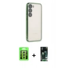 MARSİLYAN™- Galaxy S23 Kılıf Vadi Minimal - Şeffaf 360 Full Body Arka Koruyucu + Raze Metal Kamera Lens - GS