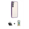 MARSİLYAN™- Galaxy S23 Kılıf Vadi Minimal - Şeffaf Polymer Nano Ekran Koruyucu + Kamera Lens Koruma Cam - SF