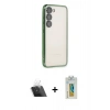 MARSİLYAN™- Galaxy S23 Kılıf Vadi Minimal - Şeffaf Polymer Nano Ekran Koruyucu + Kamera Lens Koruma Cam - SF