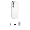 MARSİLYAN™- Galaxy S23 Kılıf Vadi Minimal - Siyah Joko Magic 5D Cam + Metal Kamera Lens - KI
