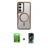 MARSİLYAN™- Galaxy S23 Kılıf Yadigar Klasik Özel Seri - Şeffaf 360 Full Body Arka Koruyucu + Raze Metal Kamera Lens - YL