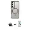 MARSİLYAN™- Galaxy S23 Kılıf Yadigar Klasik Özel Seri - Şeffaf Pasifik Cam Ekran Koruyucu + Kamera Lens Koruma Cam - SF
