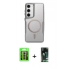 MARSİLYAN™- Galaxy S23 Kılıf Yadigar Klasik Özel Seri - Siyah 360 Mat Full Body Arka Koruyucu + Raze Metal Kamera Lens - MR