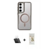 MARSİLYAN™- Galaxy S23 Kılıf Yadigar Klasik Özel Seri - Siyah Mat Seramik Nano Ekran Koruyucu + Kamera Lens Koruma Cam - SF