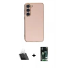 MARSİLYAN™- Galaxy S23 Kılıf Yankı Serisi - Şeffaf 360 Full Body Arka Koruyucu + Kamera Lens Koruma Cam - SF