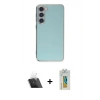 MARSİLYAN™- Galaxy S23 Kılıf Yankı Serisi - Şeffaf Polymer Nano Ekran Koruyucu + Kamera Lens Koruma Cam - SF