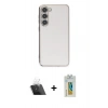 MARSİLYAN™- Galaxy S23 Kılıf Yankı Serisi - Şeffaf Polymer Nano Ekran Koruyucu + Kamera Lens Koruma Cam - SF