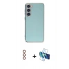 MARSİLYAN™- Galaxy S23 Kılıf Yankı Serisi - Siyah 3D Antistatik Seramik Nano Ekran Koruyucu + Metal Kamera Lens - KI