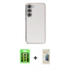 MARSİLYAN™- Galaxy S23 Kılıf Yankı Serisi - Siyah 6D Mat Seramik Hayalet Nano Ekran Koruyucu + Raze Metal Kamera Lens - SI