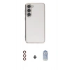 MARSİLYAN™- Galaxy S23 Kılıf Yankı Serisi - Siyah Joko Magic 5D Cam + Metal Kamera Lens - KI