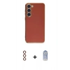 MARSİLYAN™- Galaxy S23 Kılıf Yankı Serisi - Siyah Joko Magic 5D Cam + Metal Kamera Lens - KI