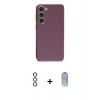 MARSİLYAN™- Galaxy S23 Kılıf Yankı Serisi - Siyah Joko Magic 5D Cam + Metal Kamera Lens - KI
