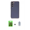 MARSİLYAN™- Galaxy S23 Kılıf Yankı Serisi - Siyah Joko Magic 5D Cam + Raze Metal Kamera Lens - SH