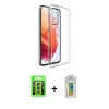 MARSİLYAN™- Galaxy S23 Kılıf Zirve Doku - Şeffaf Polymer Nano Ekran Koruyucu + Raze Metal Kamera Lens - YL