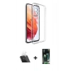 MARSİLYAN™- Galaxy S23 Kılıf Zirve Doku - Siyah 360 Mat Full Body Arka Koruyucu + Kamera Lens Koruma Cam - SF
