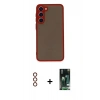 MARSİLYAN™- Galaxy S23 Plus Kılıf Ahenk Çizgi Serisi - Şeffaf 360 Full Body Arka Koruyucu + Metal Kamera Lens - KI