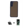 MARSİLYAN™- Galaxy S23 Plus Kılıf Ahenk Çizgi Serisi - Şeffaf 360 Full Body Arka Koruyucu + Şeffaf Kamera Lens Koruma Cam