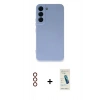 MARSİLYAN™- Galaxy S23 Plus Kılıf Ahenk Serisi - Şeffaf Pasifik Cam Ekran Koruyucu + Metal Kamera Lens - KI