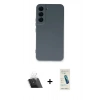 MARSİLYAN™- Galaxy S23 Plus Kılıf Ahenk Serisi - Şeffaf Pasifik Cam Ekran Koruyucu + Şeffaf Kamera Lens Koruma Cam